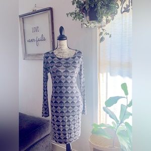 Loveapella diamond print jersey dress
